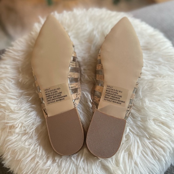 NEVER WORN Just Fab | Natural-Cork/Clear Slides | Size: Women’s 8 - Picture 3 of 4